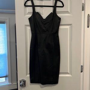 NWOT Prabal Gurung black leather knee length dress SIZE XS/s 0/2